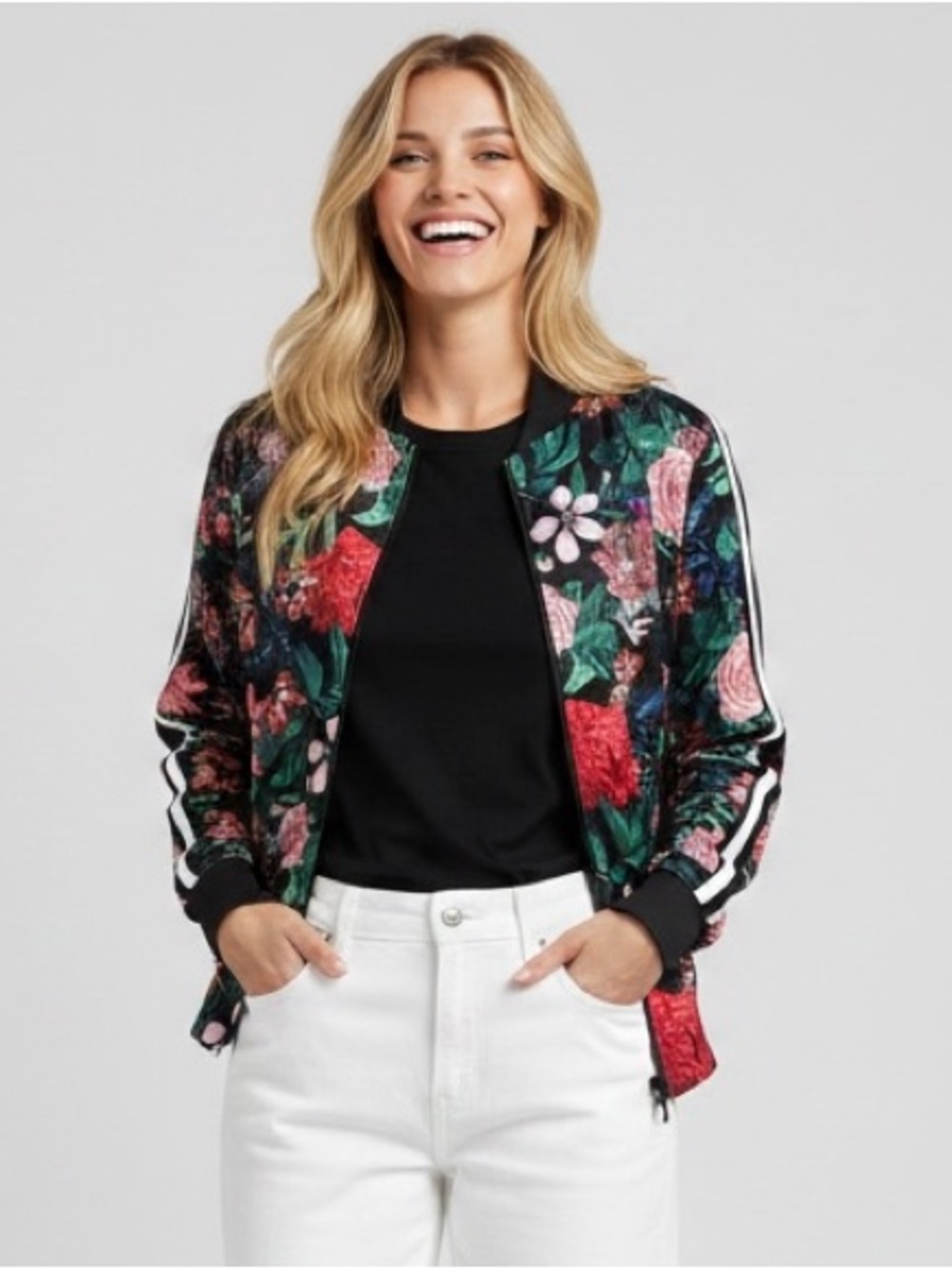 project RUNWAY Floral Bomber Jacket Small - Picture 12 of 12